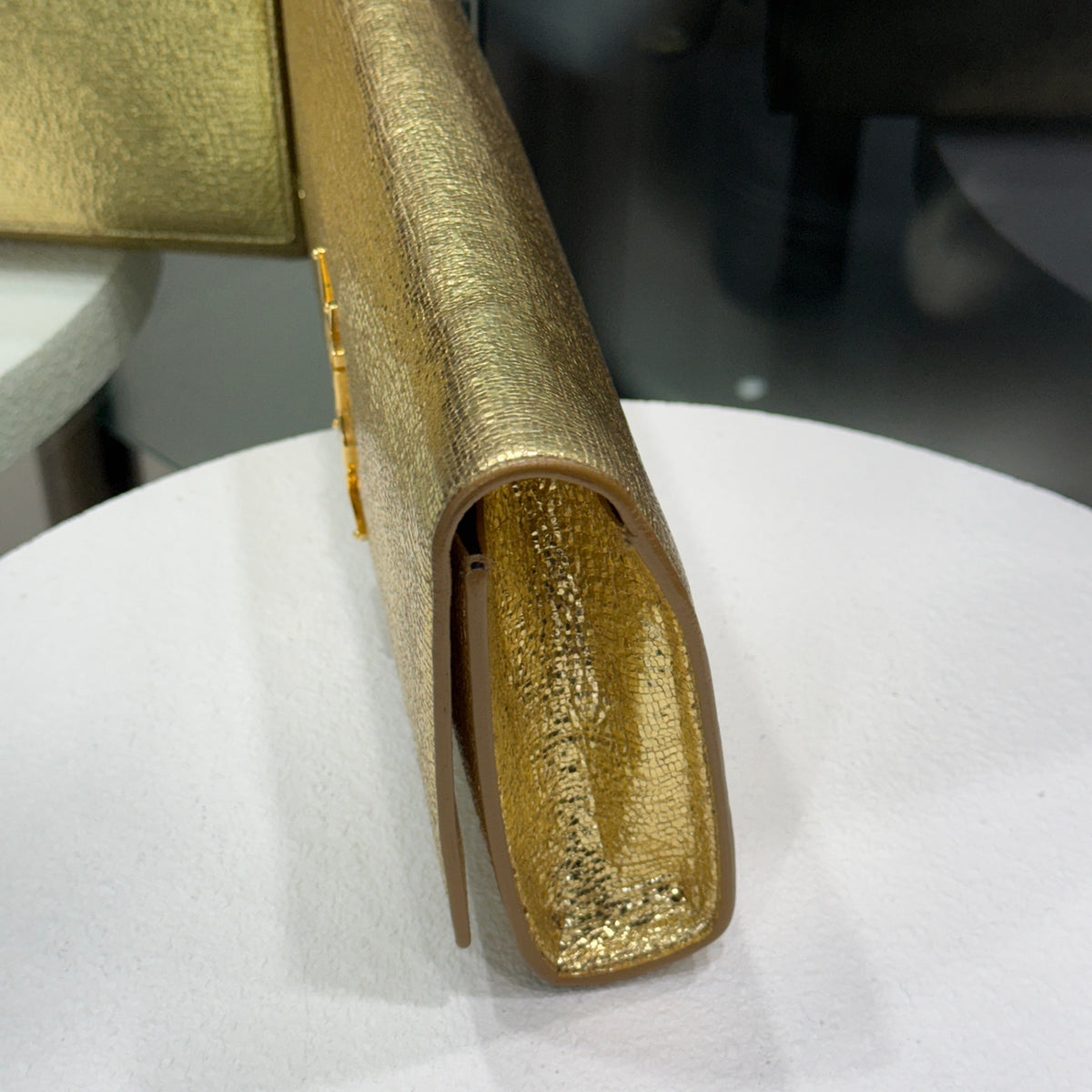 SAINT LAURENT Gold Clutch