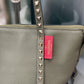 VALENTINO Olive Green Rockstud Tote