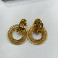 CHANEL Gold Doorknocker Clip Earrings