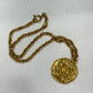 CHANEL Gold CC Pendant Necklace