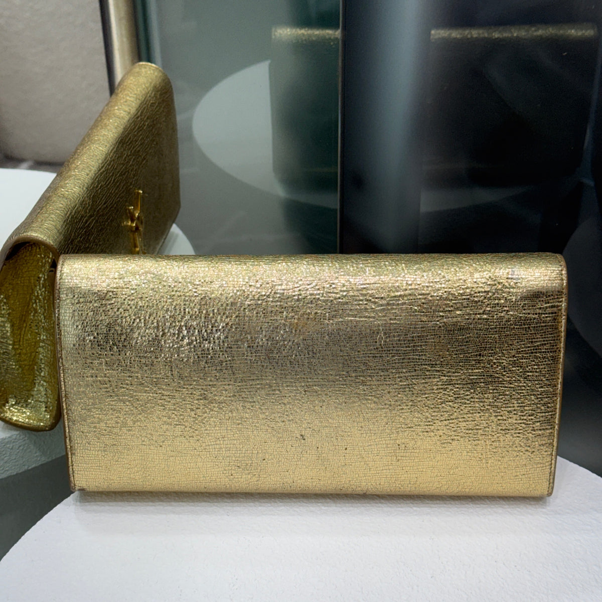 SAINT LAURENT Gold Clutch