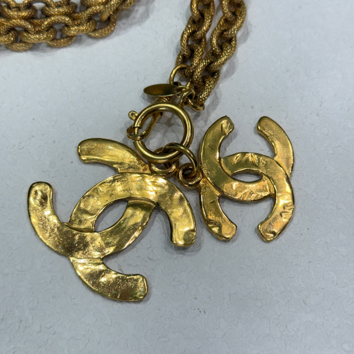 CHANEL Heavy Gold Chain CC Necklace