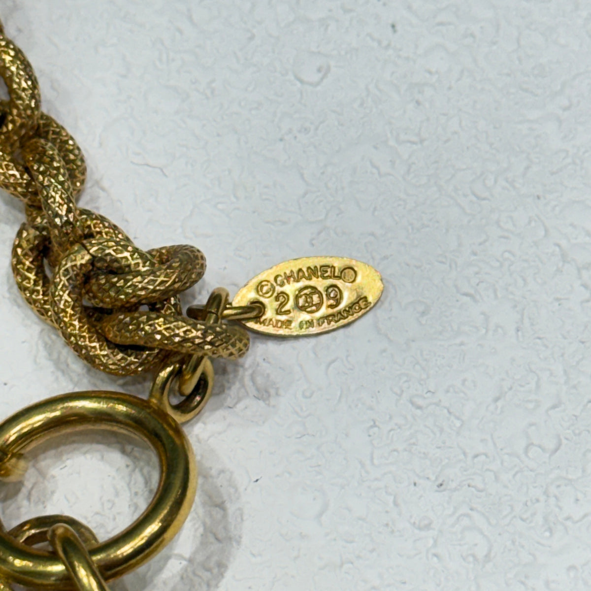 CHANEL Heavy Gold Chain CC Necklace