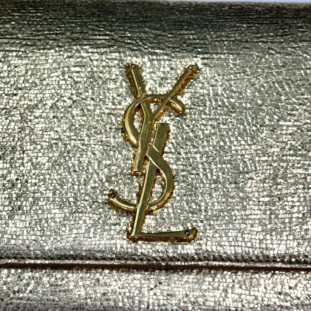 SAINT LAURENT Gold Clutch