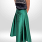 ALBERTA FERRETTI Emerald Green Silk Skirt Sz 38