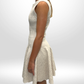 ALAÏA Creme Patterned Mini Dress