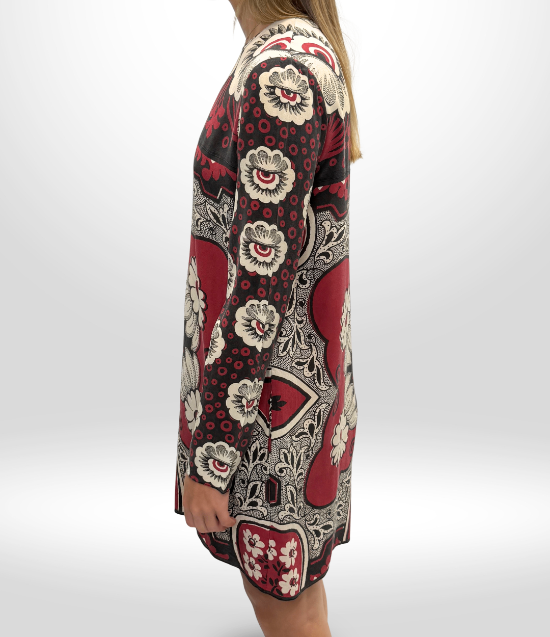 VALENTINO Silk Chiffon Patterned Dress Size 44