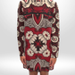 VALENTINO Silk Chiffon Patterned Dress Size 44
