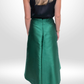 ALBERTA FERRETTI Emerald Green Silk Skirt Sz 38
