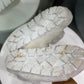 PRADA White Fluffy Dad Sandals Sz 36