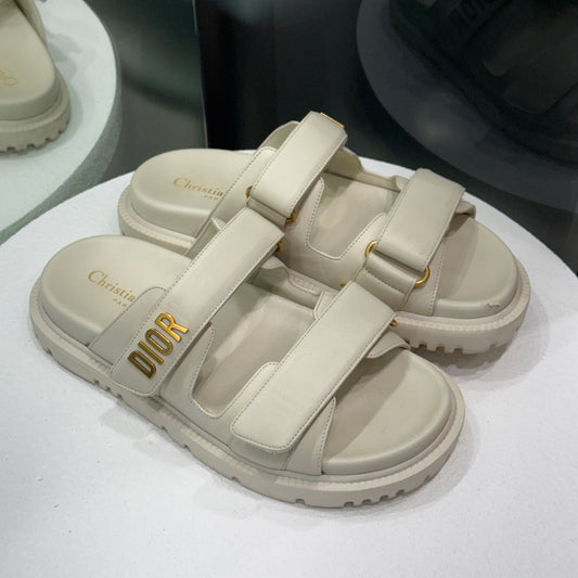 DIOR Creme Velcro Sandals Sz 36