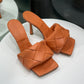 BOTTEGA VENETA Peach Lido Mules Sz 36