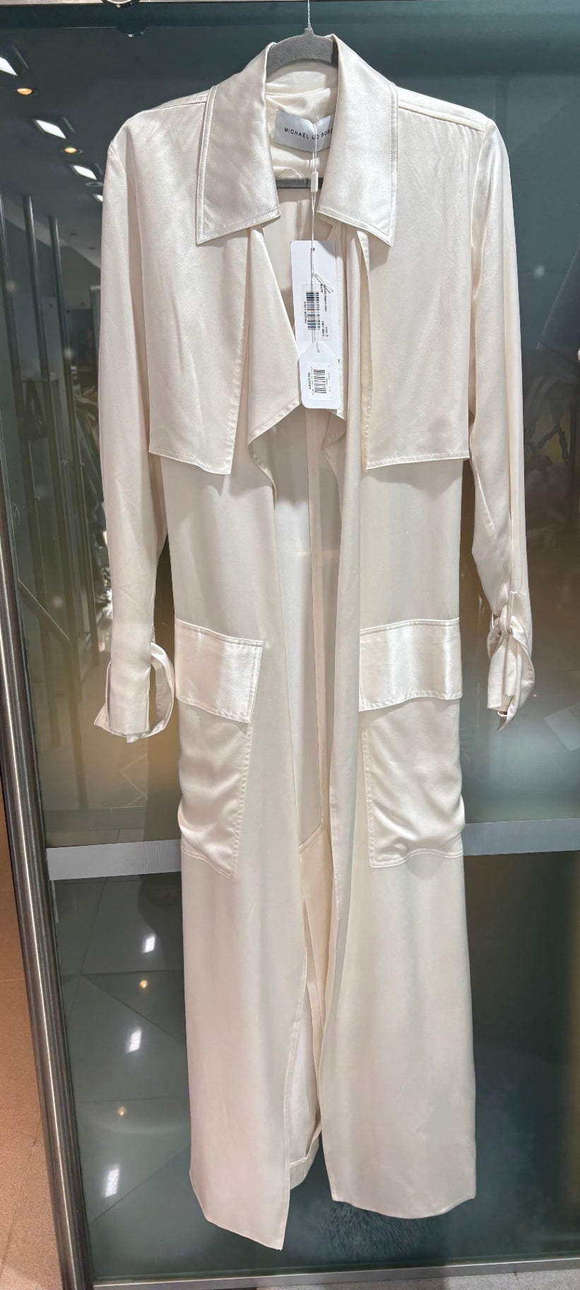 MICHAEL LO SORDO White Silk Trench