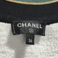 CHANEL White Gold Detail Terry Dress Sz 36