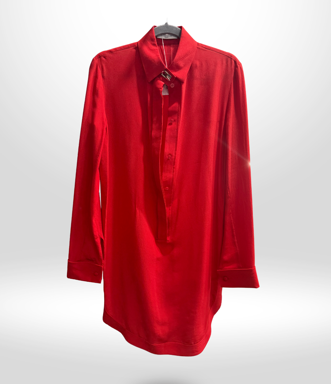 GIVENCHY Red Silk Top Size 38