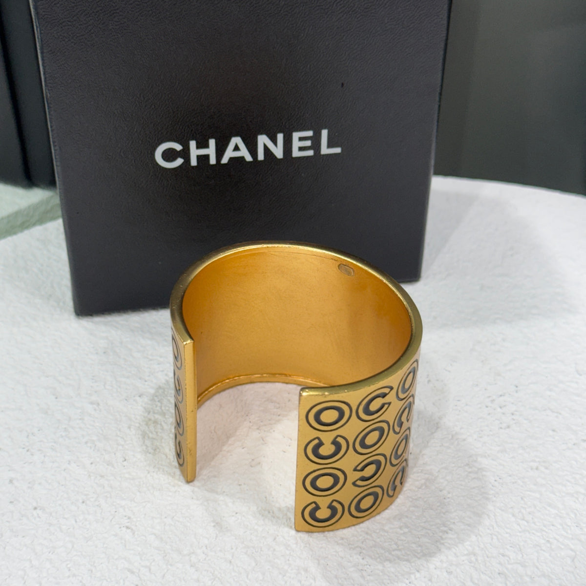 CHANEL 24K Gold Plated Cuff