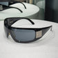 CHANEL Vintage Shield Sunglasses Black with Case