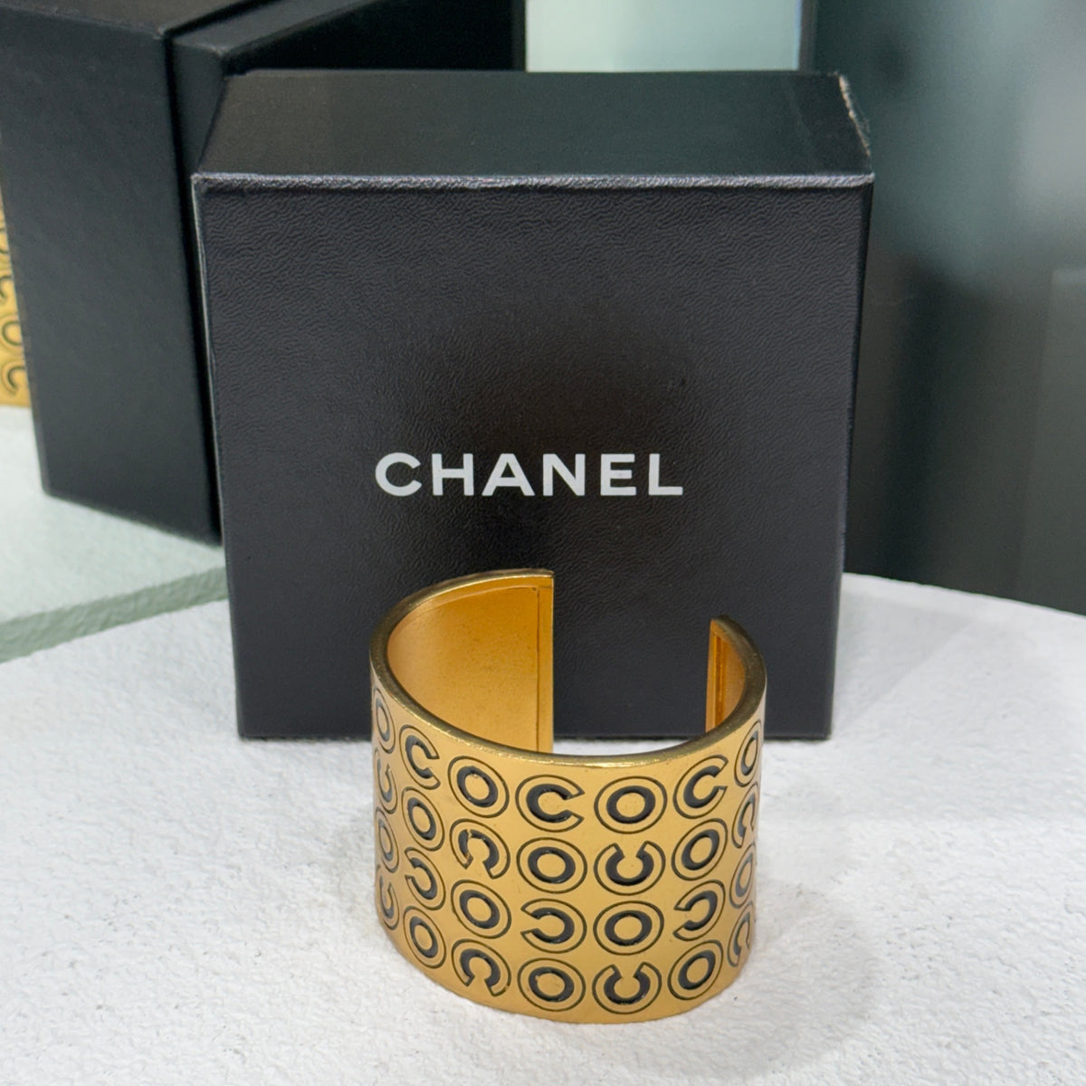 CHANEL 24K Gold Plated Cuff