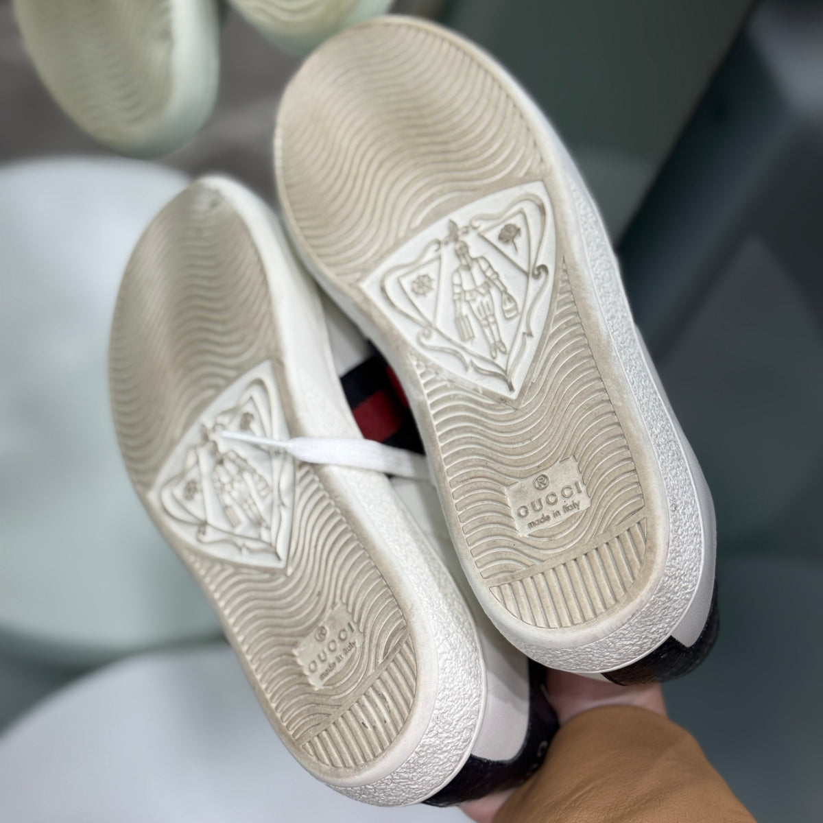 GUCCI Red Stripe Sneakers Sz 38