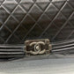 CHANEL Boy Bag Antik Large Quilted Lambskin Black