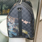 LOUIS VUITTON Keepall Bandouliere 50 Damier Graphite Stamps Animals Weekend Bag