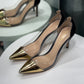 GIANVITO ROSSI Gold Toe Heel Sz 38