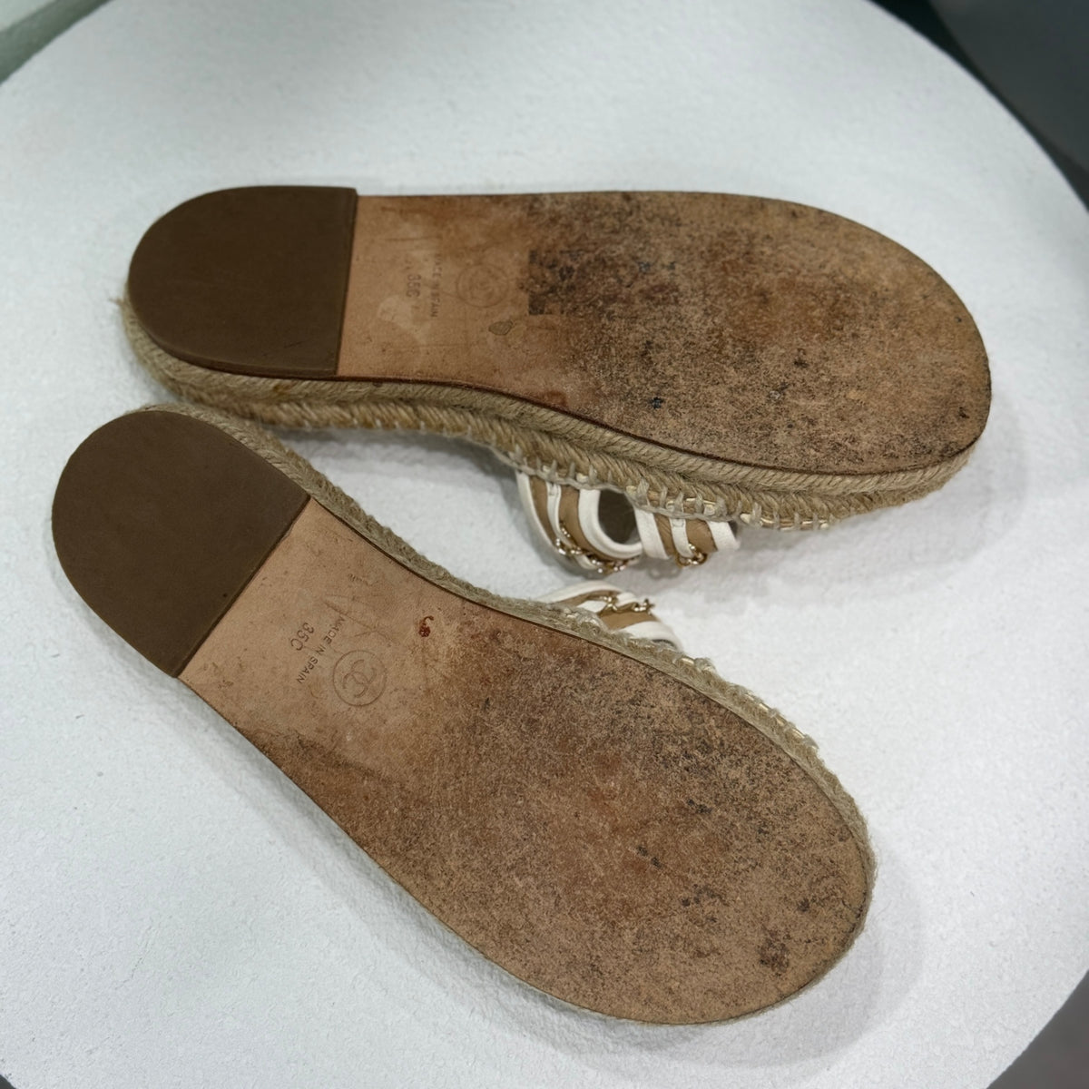 CHANEL Chain Flats Sz 36