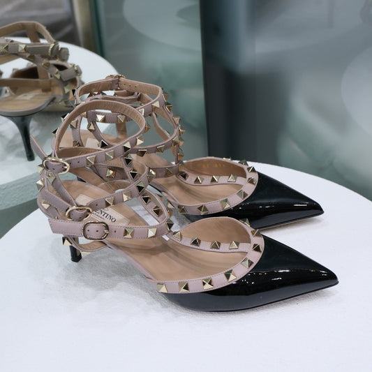 VALENTINO Rockstud Cage Heels Sz 38