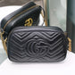 GUCCI GG Marmont Small Camera Crossbody Bag - Black