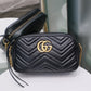GUCCI GG Marmont Small Camera Crossbody Bag - Black