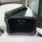 PRADA Spazzolato Brique Crossbody Black