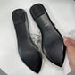 PRADA Silver PVC Flats Sz 36.5