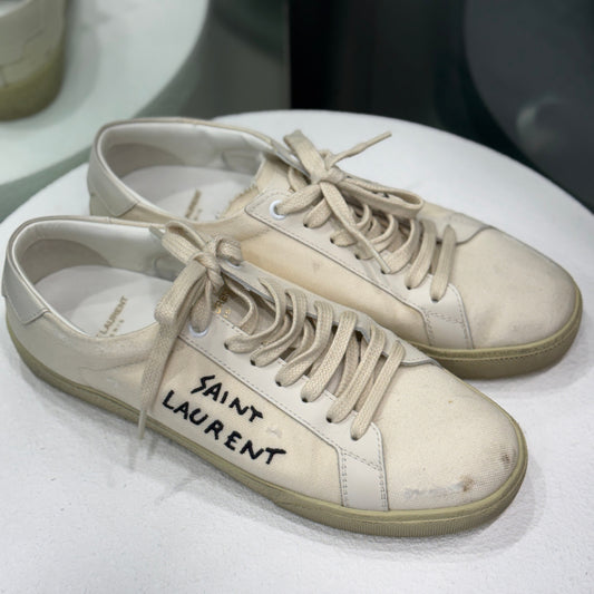 SAINT LAURENT Distressed Sneakers Sz 38