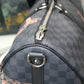 LOUIS VUITTON Keepall Bandouliere 50 Damier Graphite Stamps Animals Weekend Bag