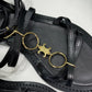 CELINE Black Sandals Sz 38