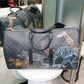 LOUIS VUITTON Keepall Bandouliere 50 Damier Graphite Stamps Animals Weekend Bag