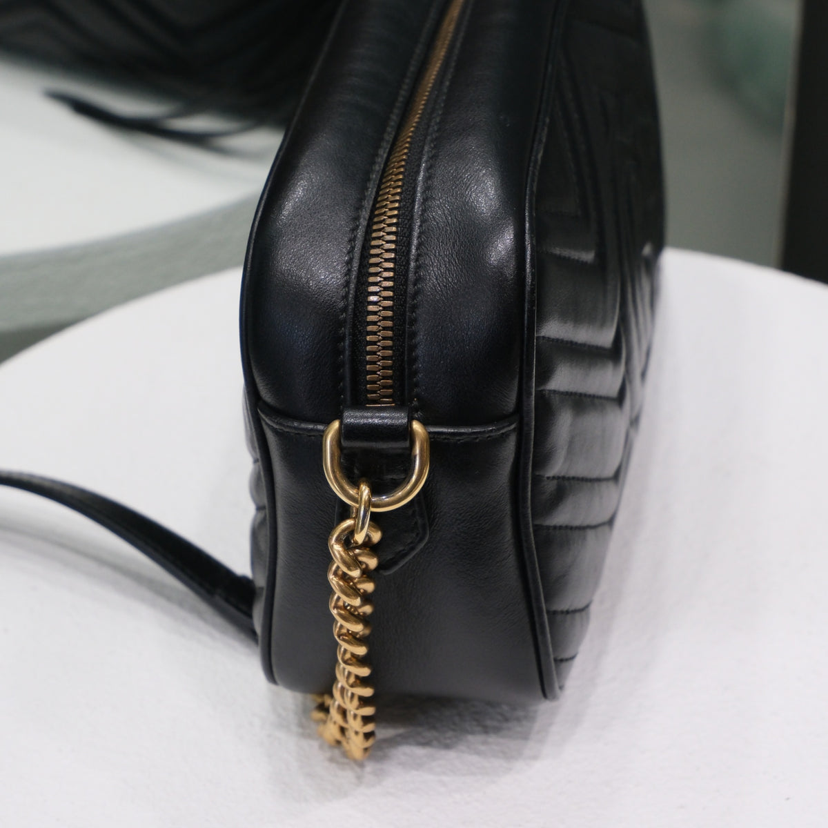 GUCCI GG Marmont Small Camera Crossbody Bag - Black