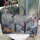 LOUIS VUITTON Keepall Bandouliere 50 Damier Graphite Stamps Animals Weekend Bag