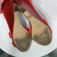 HERMÈS Red Wedge Heels Sz 39