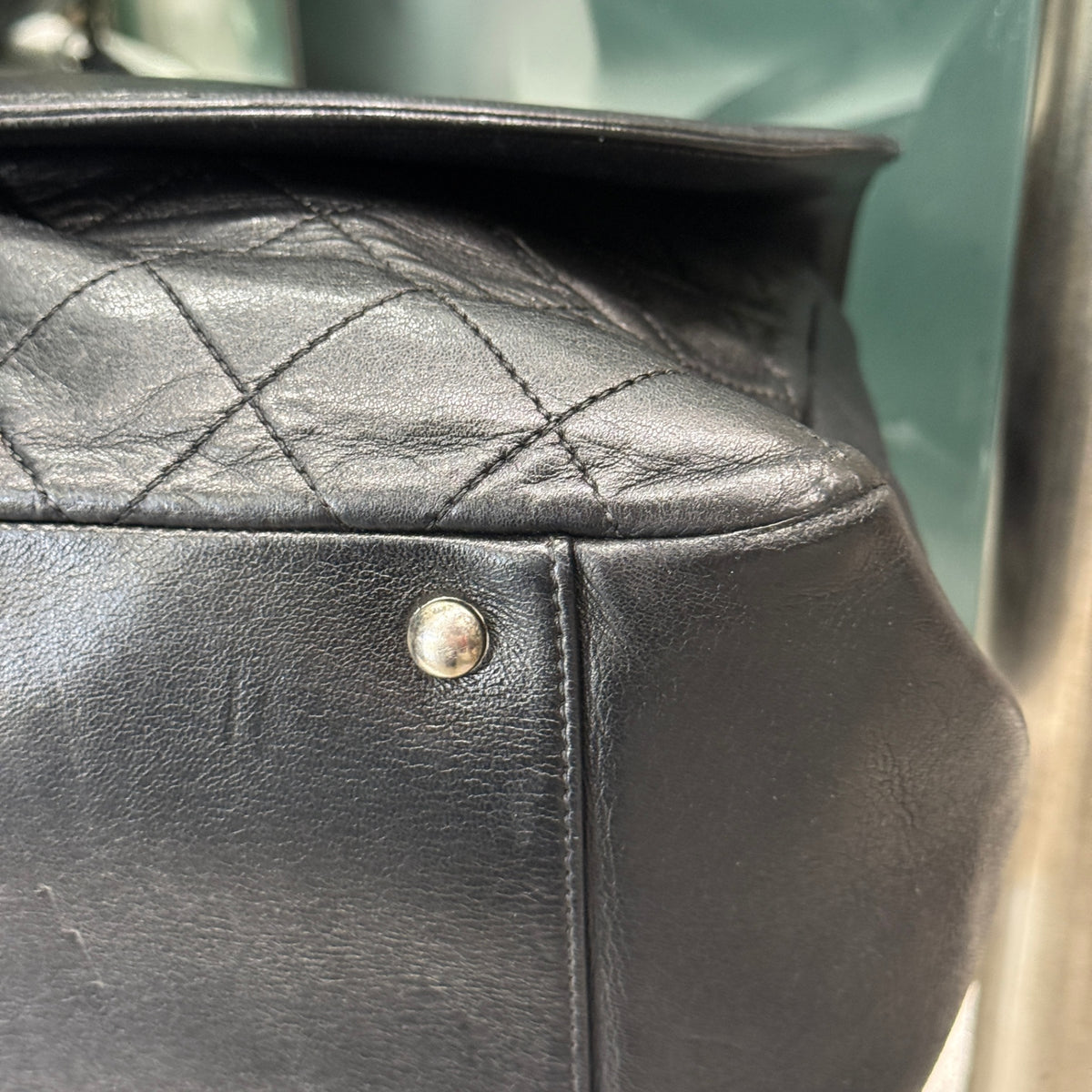 CHANEL Boy Bag Antik Large Quilted Lambskin Black