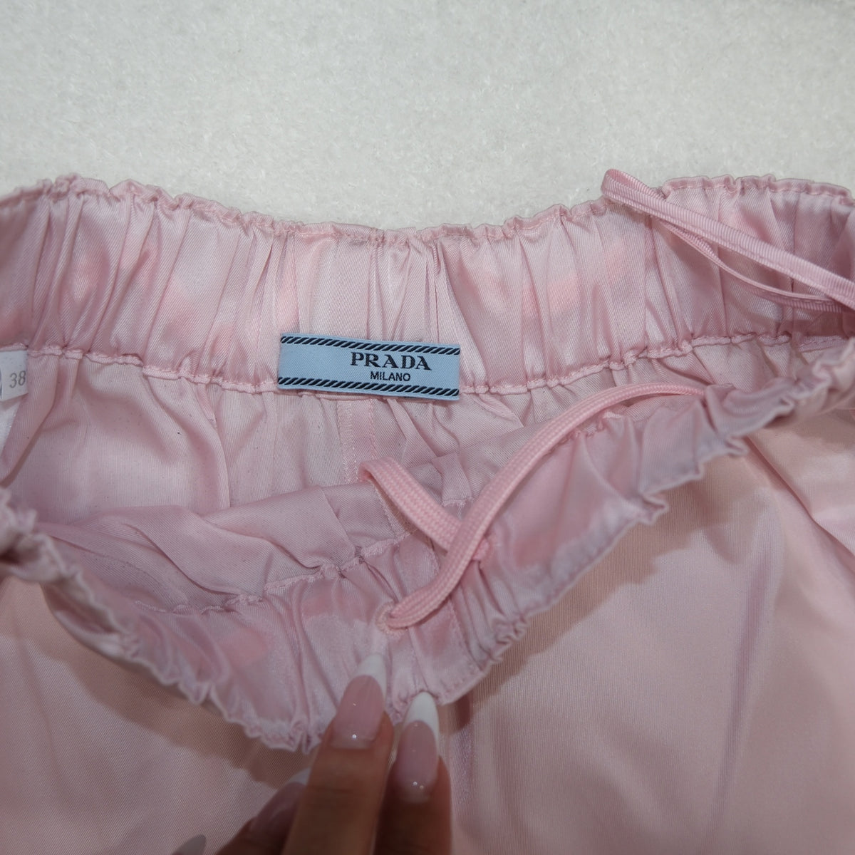 PRADA Pink Re-Nylon Bralette & Shorts Set Sz XS
