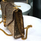 SAINT LAURENT Metallic Gold Glitter Crossbody