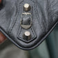 BALENCIAGA Motocross Leather Clutch – Grey