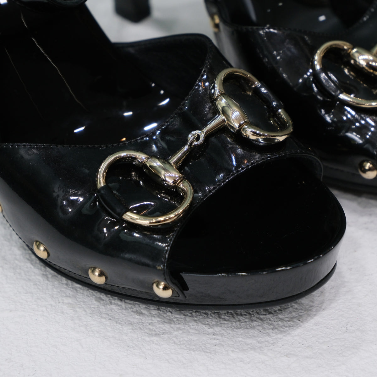 GUCCI Horse-bit Patent Heels Sz 38 (DB)