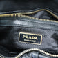 PRADA Black Nappa Guafre Leather Tote