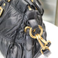 PRADA Black Nappa Guafre Leather Tote