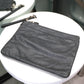 BALENCIAGA Motocross Leather Clutch – Grey