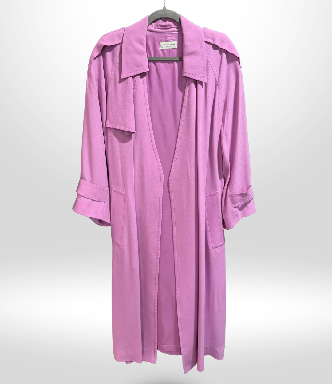 DRIES VAN NOTEN Mauve Trench Coat Sz M