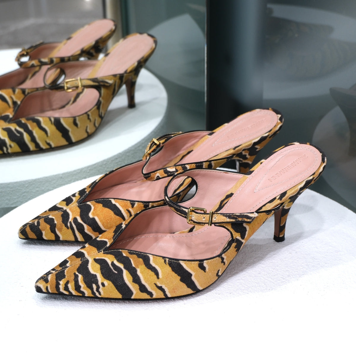 ZIMMERMANN Tiger Print Kitten Heels Sz 38