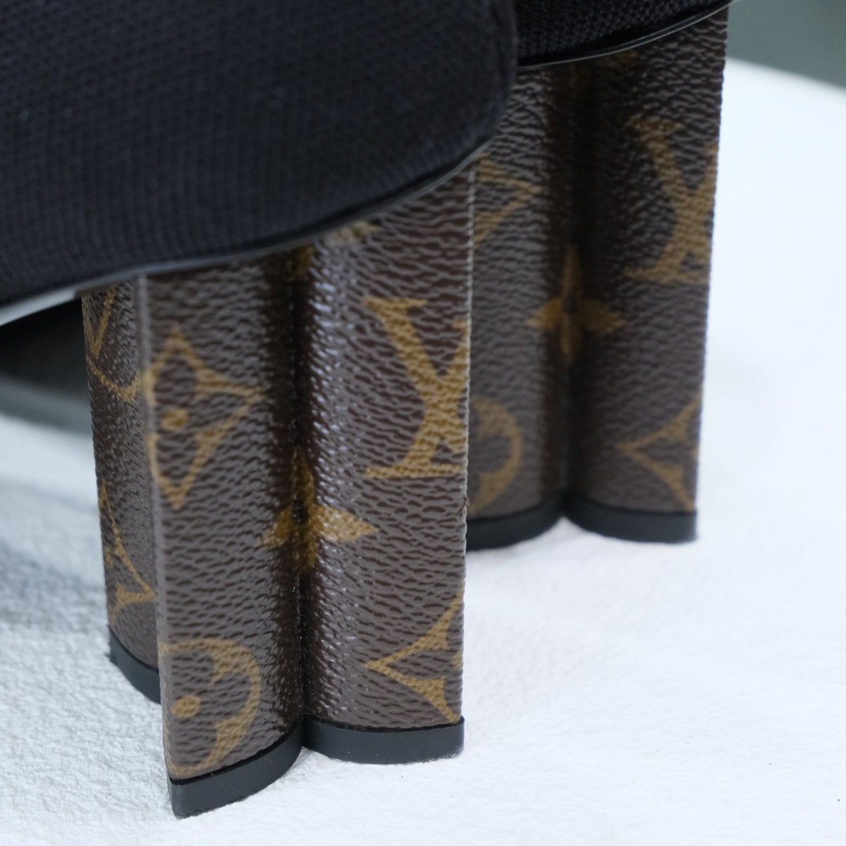 LOUIS VUITTON Black Sock Boots Sz 39